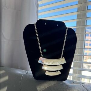 Silver three tiered Lia Sophia necklace